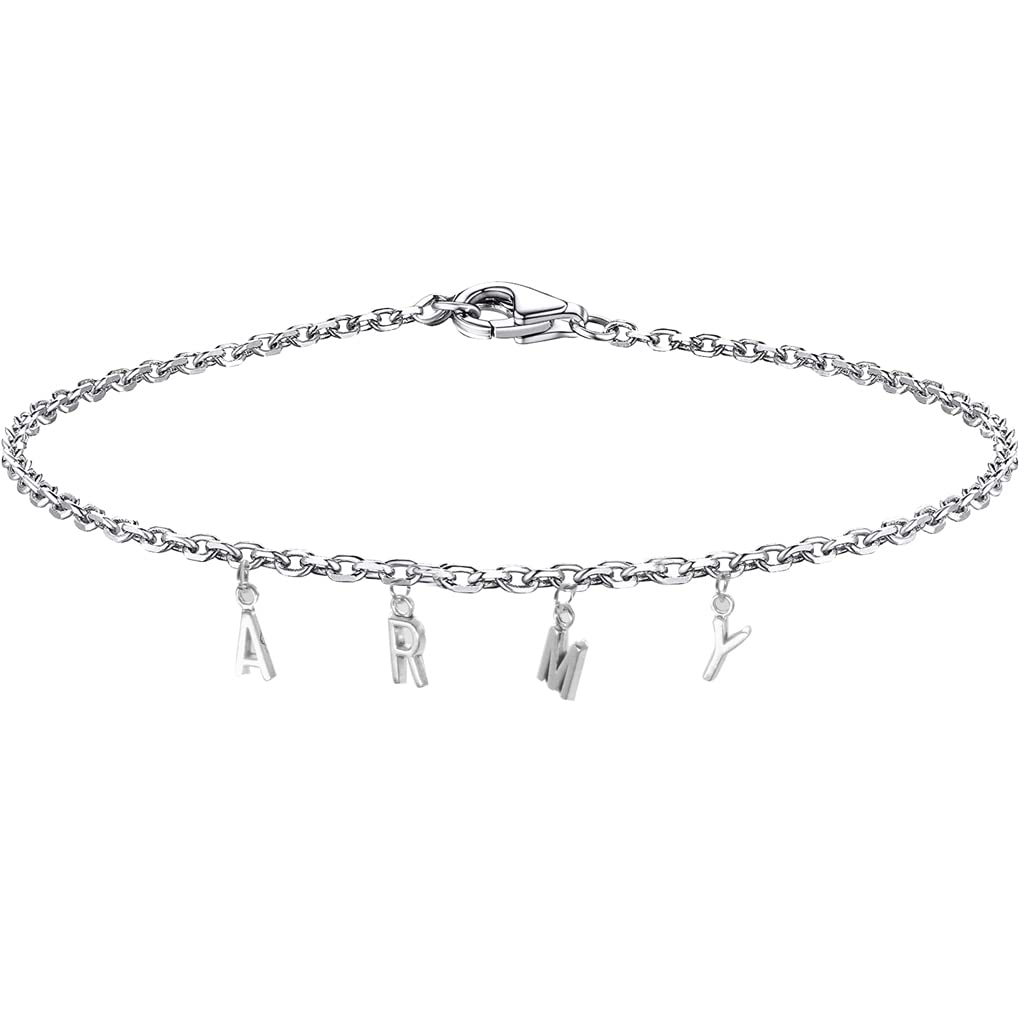 SANNIDHI BTS Kpop Letters Pendant Bracelet Fashion Bangtan Boys Titanium Steel Alphabet Bracelet, Bracelets For Men Fashion Jewelry, Cool Style Jewelry Unisex SANNIDHI BTS Kpop Letters Pendant Bracelet Fashion Bangtan Boys Titanium Steel Alphabet Bracelet, Bracelets For Men Fashion Jewelry, Cool Style Jewelry Unisex